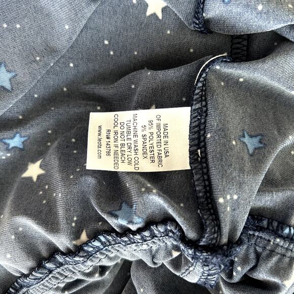 Leota Jumpsuit Size L Stars Novelty All Over Print Stretch Knit Graphic USA - Picture 7 of 7